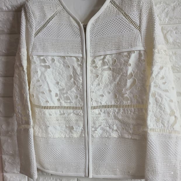 [수108]베네통 레이스 집업 자켓(55-66)