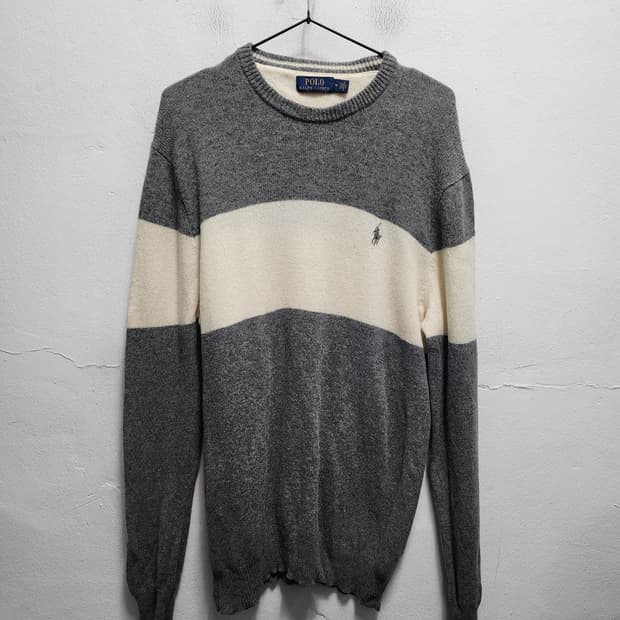 폴로 랄프로렌 wool 배색 니트
