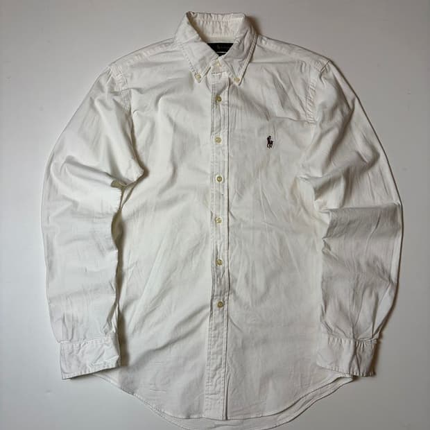 폴로 랄프로렌 옥스포드 자수 로고 화이트 셔츠 PN9245