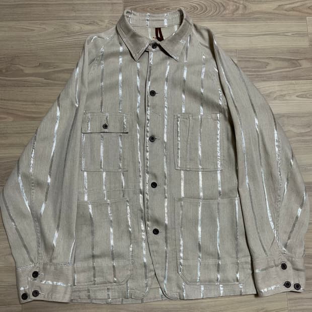 (KAPITAL)캐피탈 린넨 스트라이프 커버올 자켓