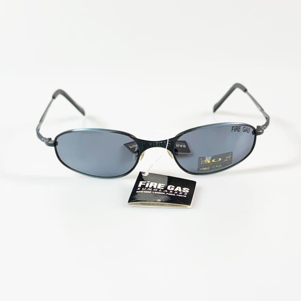 90s FIRE GAS 슬림 오벌 메탈 프레임 빈티지 선글라스