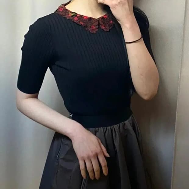 여성 55size 산드로 반팔