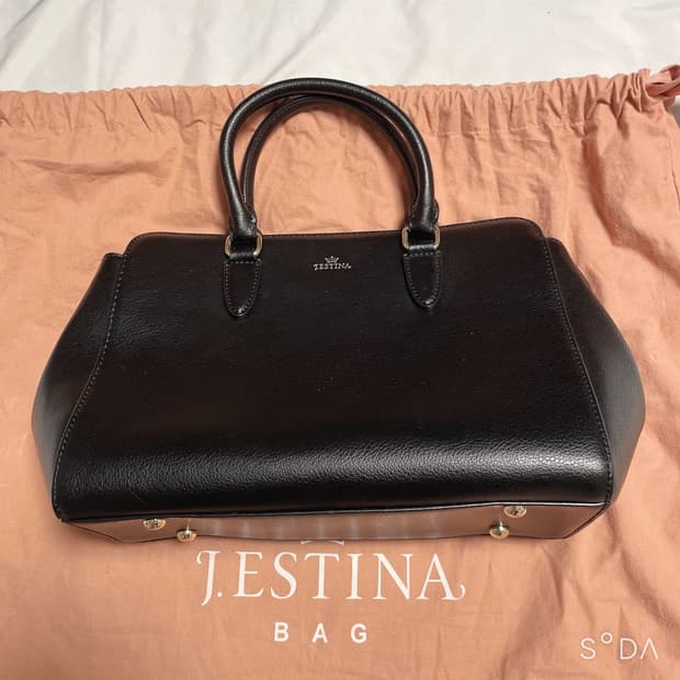 제이에스티나 블랙 토트겸 크로스백