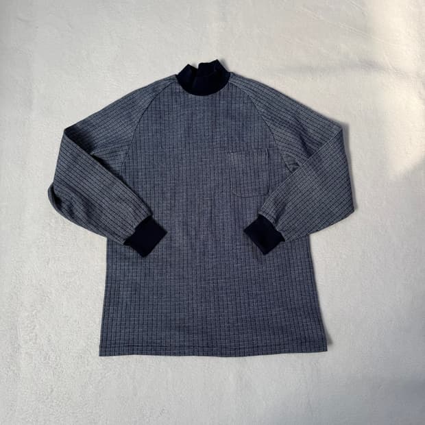 실측확인 빈티지 반목 니트 티셔츠 