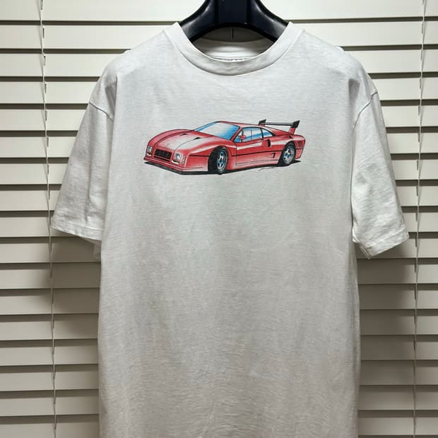 90s 빈티지 페라리 288 GTO 에볼루치오네 아트 티셔츠 XL