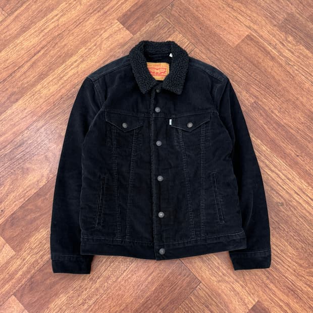 M 리바이스 블랙 코듀로이 덱 자켓 