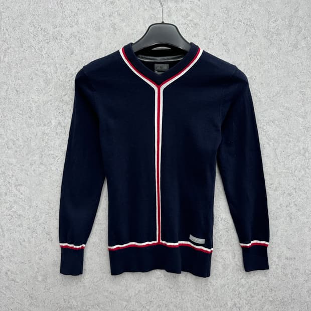 85 아디다스 퓨어 골프 여자 울 브이넥 니트