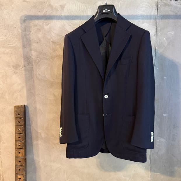 BEAMS F 빔즈에프 네이비 블레이저 슬림100