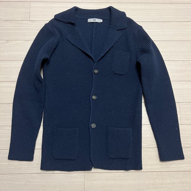 K516 울 니트 가디건 네이비 / L / 클래식 버튼 가디건 