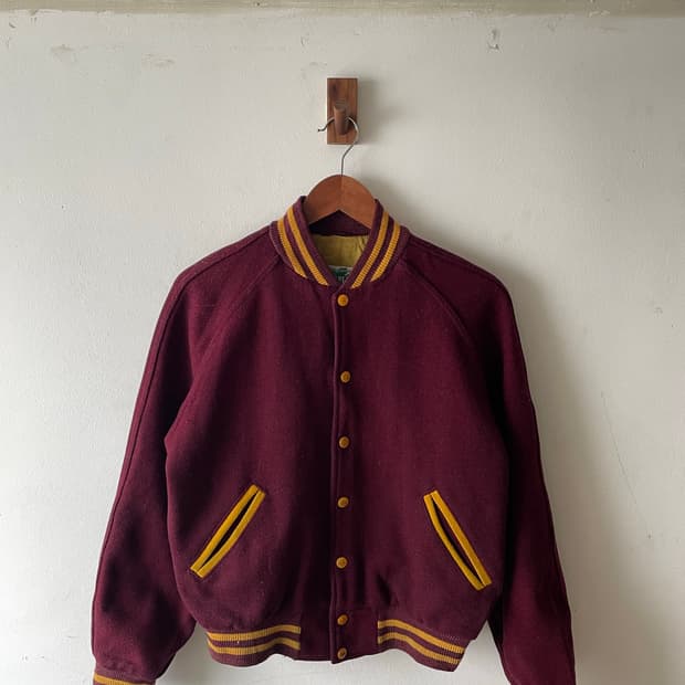 70's Vintage Maple Wool Varsity Jacket