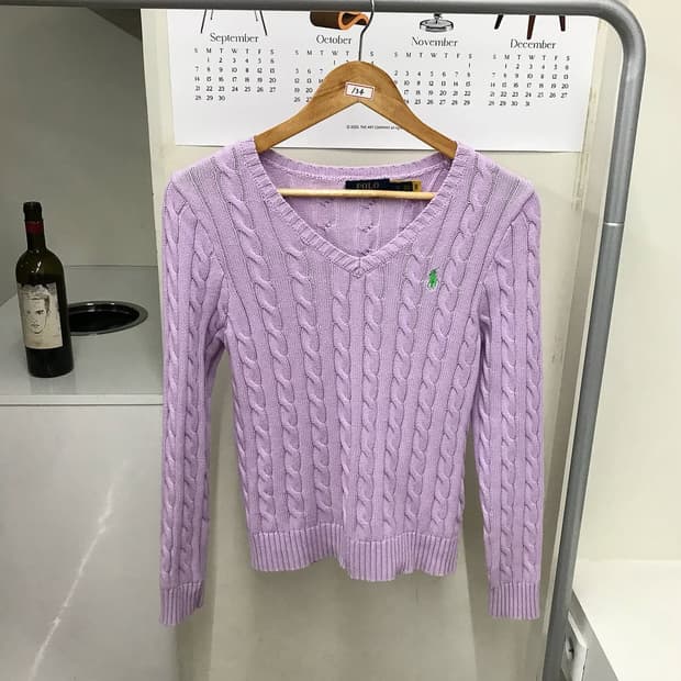 폴로 케이블 니트