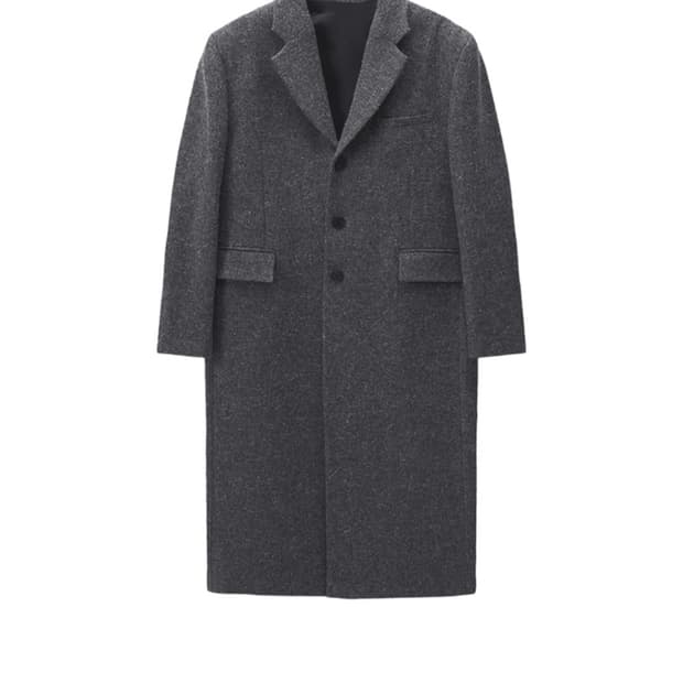 stu 백 버튼 싱글 코트 그레이 S