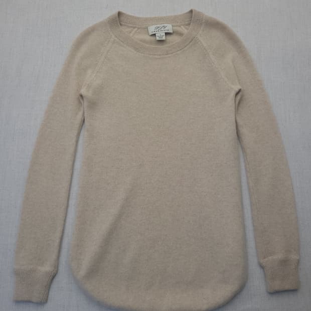 캐시미어 라운드넥 니트 베이지 s