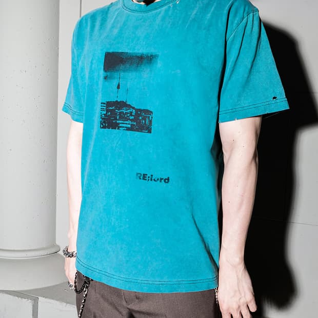Vintage Washed Teal color Graphic T