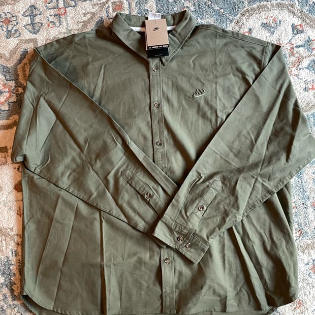 나이키 오버사이즈 긴팔 옥스퍼드 셔츠 (새제품.  XXL)