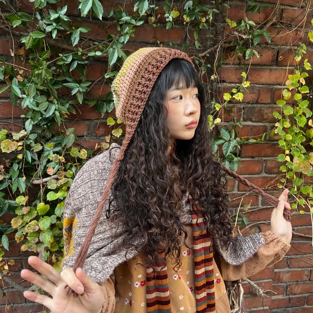 일본무드 니트 비니