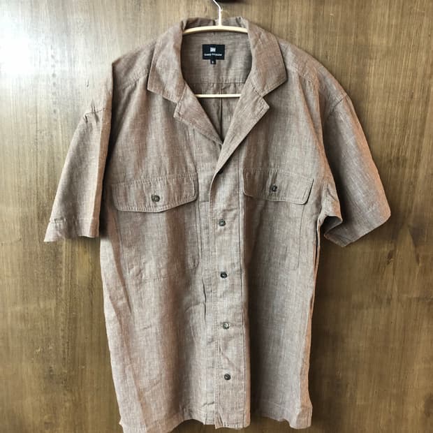 Issey miyake 오픈 카라 셔츠 s