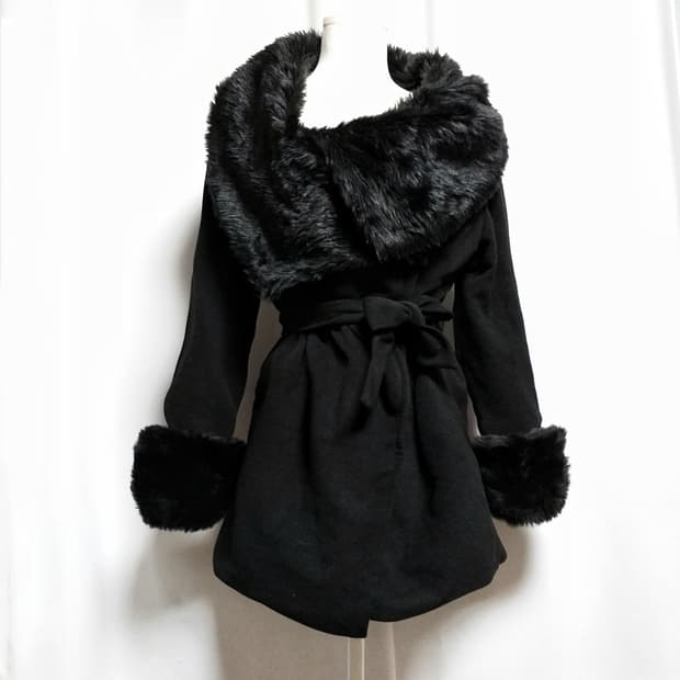 빈티지 퍼 코트 공겜여주 긱시크 그런지페어리 로리타 고스펑크 y2k자켓