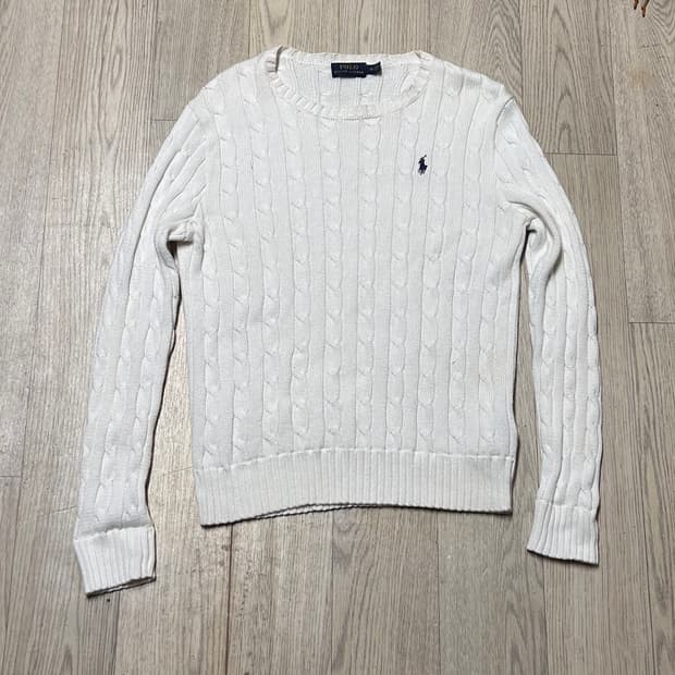 폴로 랄프로렌 정품 케이블 니트 여자 L