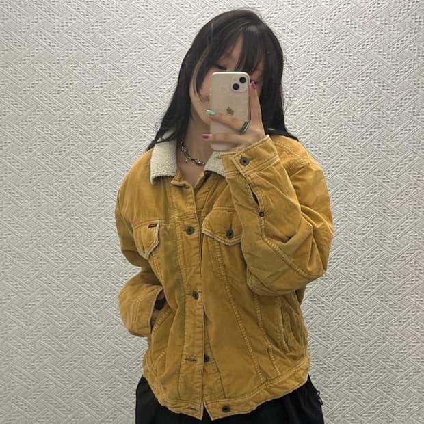 폴로 랄프로렌 올드스쿨 트러커 코듀로이 양털 자켓 L C06685