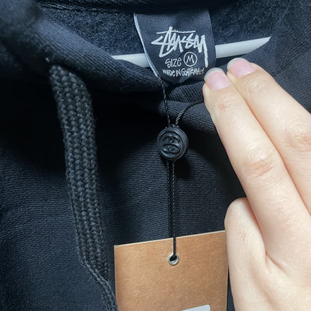 베이직 스투시 후드 블랙 새상품