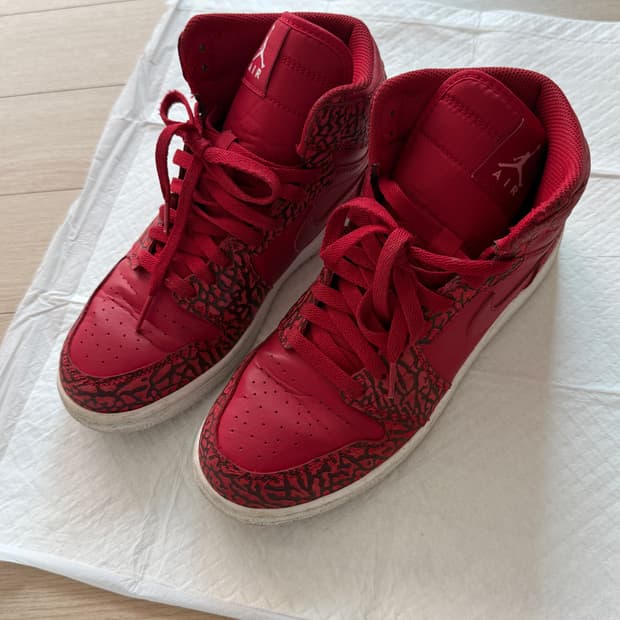 (250) 조던 1 레트로 레드 엘리펀트 프린트