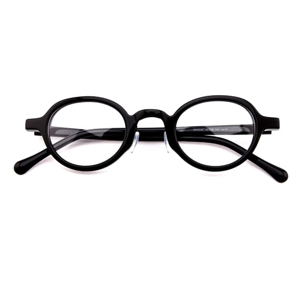 43"사이즈 오벌형 안경, 블랙
