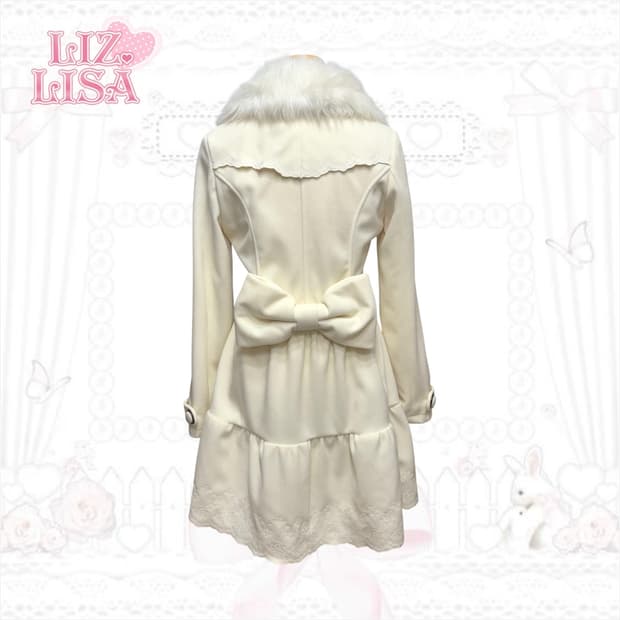 초봄착용O 리즈리사 빅리본 퍼 코트 히메갸루 라떼갸루