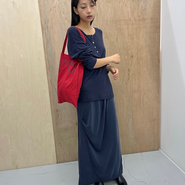PICA draped maxi skirt 파이카 치마