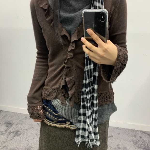 Inc 러플 가디건