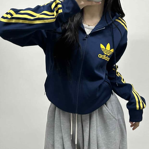 아디다스 네이비 빅유로파 후드 플락 트랙탑 희귀져지(100)