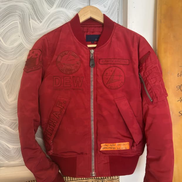 아비렉스 MA-1 플라이트 자켓 레드 JAPAN