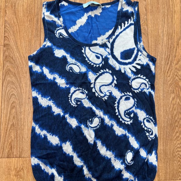 블루마린 실크 니트