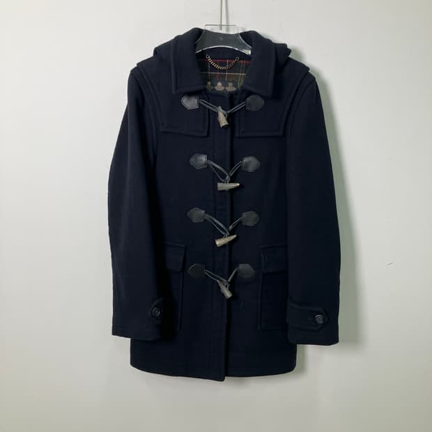 바버 울 후드 더플 코트 34