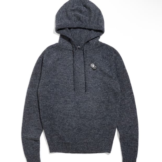 해칭룸 base knit hoodie grey
