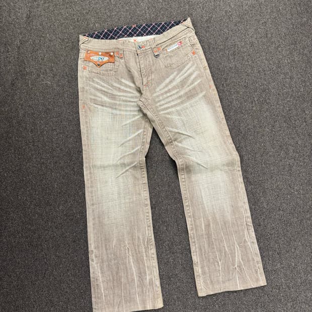 OS)NICOLE CLUB FOR MAN 빈티지 웨스턴 부츠컷데님팬츠