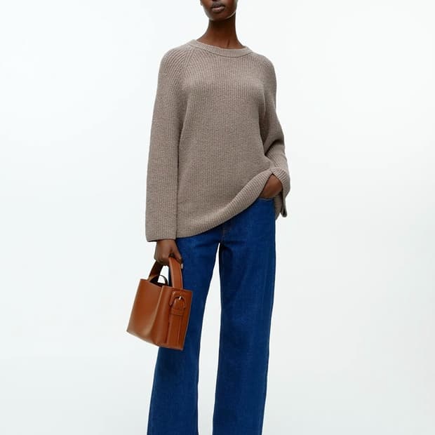 아르켓 ARKET 코튼 부클 니트 루즈핏 M 정가 13만원대 컨디션 굿