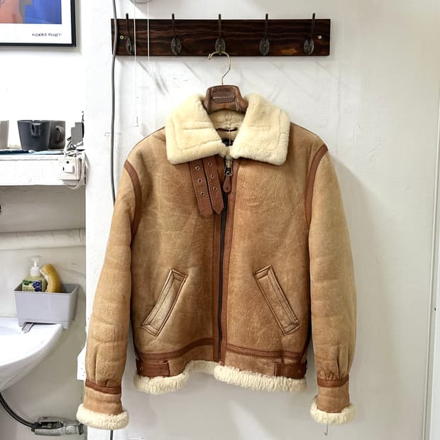 쇼트 schott b-3 무스탕 가죽 자켓 40