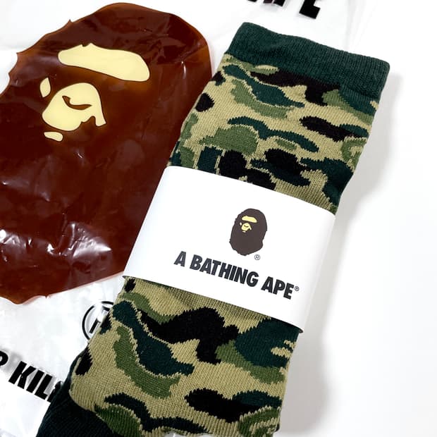 미사용 / 베이프 BAPE 카모 자카드 밀리터리 삭스 양말