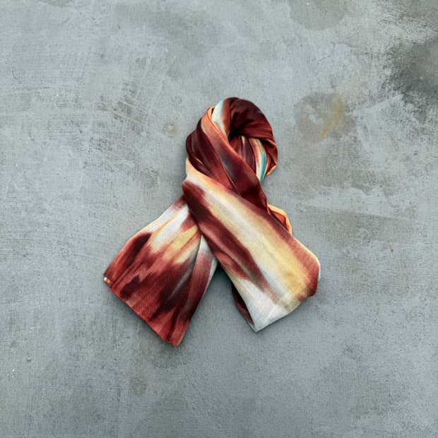 빈티지 빅 나염 스카프