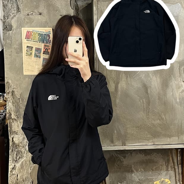 노스페이스 바람막이 블랙 90 #csz724