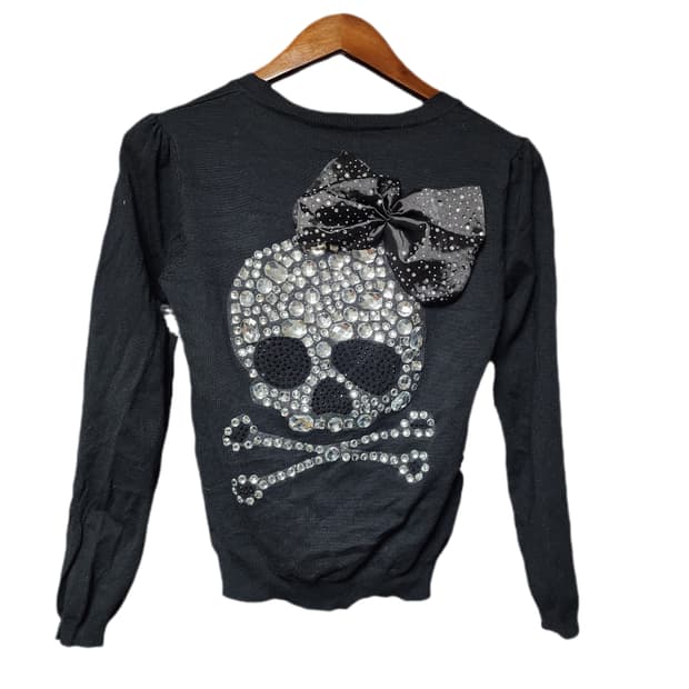 스컬 큐빅 Y2k갸루 가디건