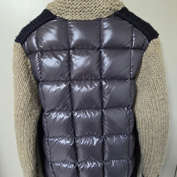 몽클레어 패딩 니트 집업 점퍼