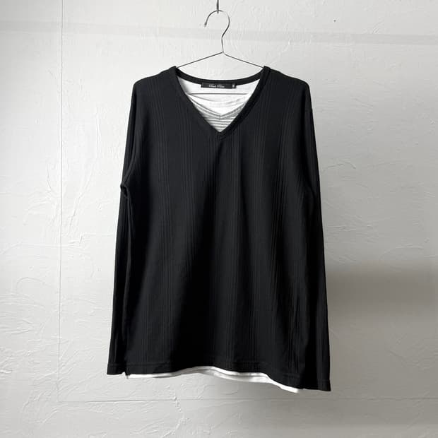 Back Point 레이어드 롱 슬리브