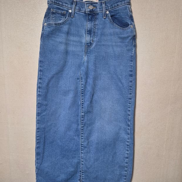 리바이스 하이라이즈 와이드 레그진