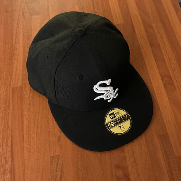 뉴에라 59fifty 피티드캡 볼캡 시카고 화이트삭스 블랙 7 1/2