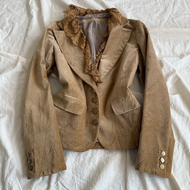 히메갸루 모카갸루 y2k 00’s 페어리 벨벳 자켓