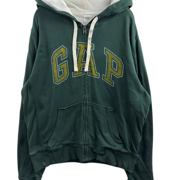 갭 딥그린 헤비후드집업1223