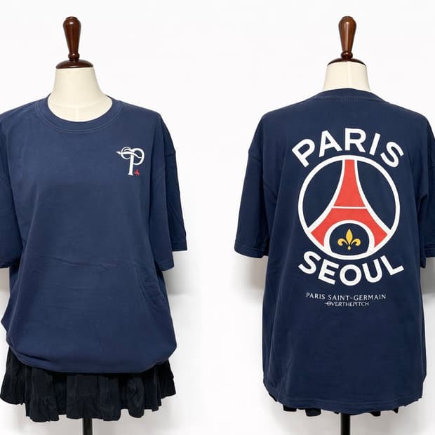 희귀) PSG×OVERTHEPITCH 빅로고 반팔