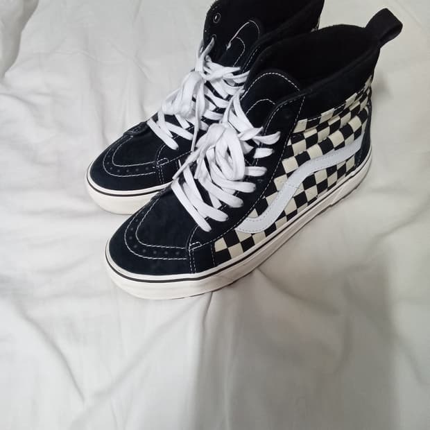 반스 스케이트 보드 체크보드 하이컷